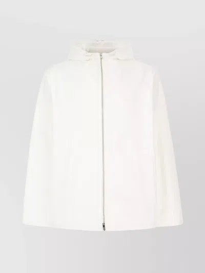 Gucci Cotton Jacket With Hood And Long Sleeves In White