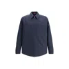 Gucci Men Cotton Jacket With Embroidery In Blue