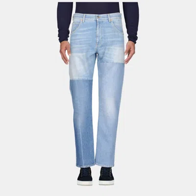 Pre-owned Gucci Cotton Jeans 34 In Blue