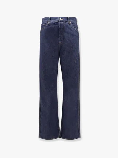 Gucci Cotton Jeans With Back Floral Print