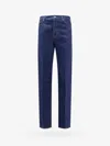Gucci Cotton Jeans With Back Logo Patch In Blue