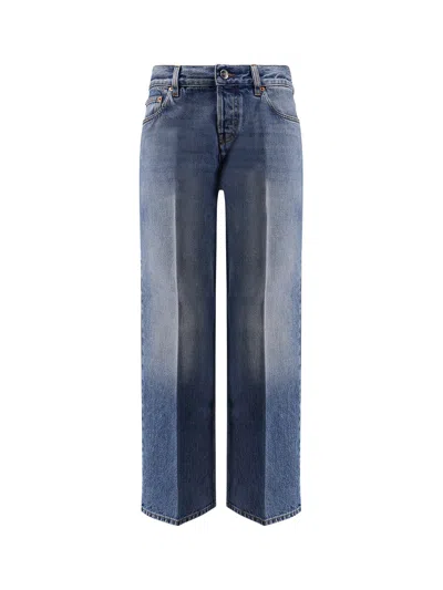GUCCI COTTON JEANS WITH GUCCI ROSSO ANCORA NAPLAK TAG