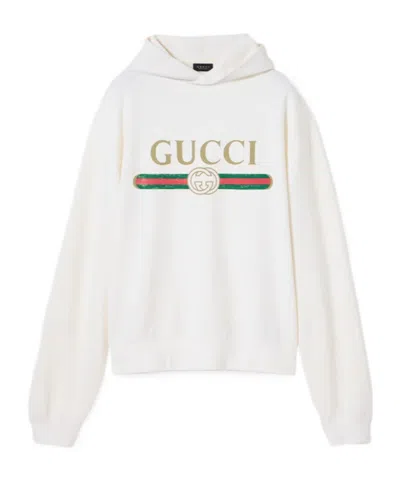 Gucci Cotton Jersey And Cashmere Sweatshirt In White