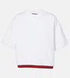 Gucci Web Cropped T-shirt In White