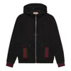 Gucci Cotton Jersey Hooded Jacket With Web 'black'