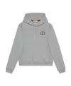 Gucci Cotton Jersey Hooded Sweatshirt In Gray
