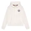 Gucci Cotton Jersey Hooded Sweatshirt In Neutral