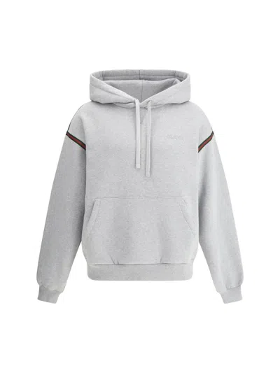 Gucci Cotton Jersey Hoodie In Gray