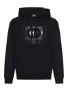 Gucci Men Black Sweatshirt With Hood With Drawstring And Front Logo In Cotton Man In Black