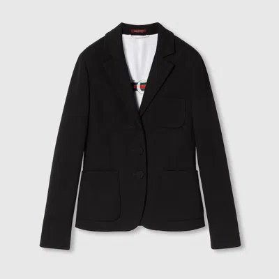 Gucci Cotton Jersey Jacket In Black