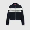 Gucci Cotton Jersey Jacket With Embroidery In Blue