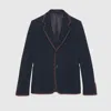 GUCCI GUCCI COTTON JERSEY JACKET WITH WEB