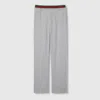 Gucci Cotton Jersey Jogging Pant With Web In Grey