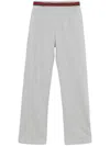 Gucci Cotton Jersey Jogging Pants With Web Detail In Gray