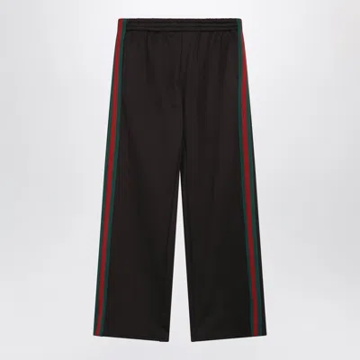 Gucci Cotton Jersey Leisure Trousers In Brown