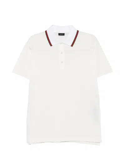 Gucci Poloshirt Aus Baumwolljersey In White