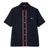 Gucci Cotton Jersey Polo Shirt 'navy Blue' In Black