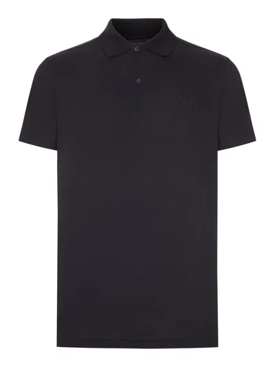 Gucci Cotton Jersey Polo Shirt With Embroidery In Black