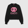 Gucci Women's Logo Detail Cotton Sweatshirt In Black