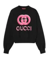 Gucci Women's Logo Detail Cotton Sweatshirt In Black
