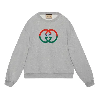 Gucci Cotton Jersey Printed Sweatshirt 'grey'