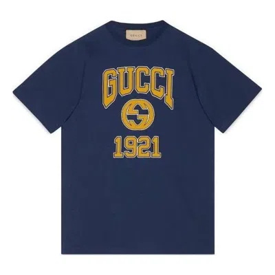 Gucci Cotton Jersey Printed T-shirt 'blue'
