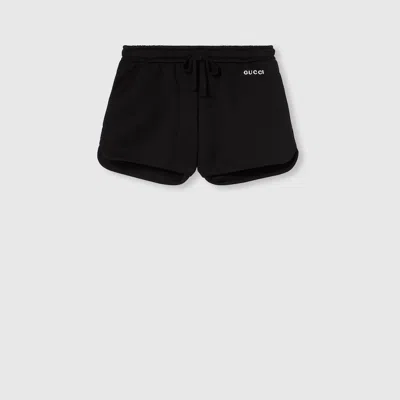 Gucci Cotton Jersey Shorts In Black