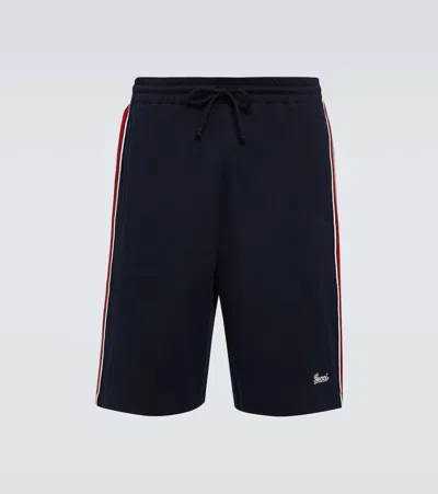 Gucci Cotton Jersey Shorts In Blue