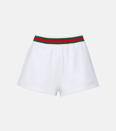 Gucci Cotton Jersey Shorts In White