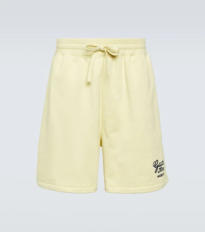 Gucci Cotton Jersey Shorts In Yellow