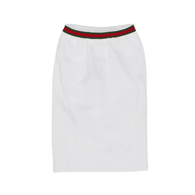 Gucci Cotton Jersey Skirt In White