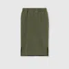 Gucci Cotton Jersey Skirt With Embroidery In Green