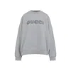Gucci Logo Detail Cotton Sweatshirt In Gray