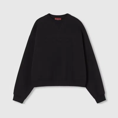 Gucci Cotton Jersey Sweatshirt In Black