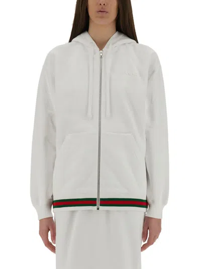 Gucci Cotton Jersey Sweatshirt In Gray