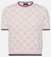 Gucci Women Embroidered Cotton Sweater In Multicoloured