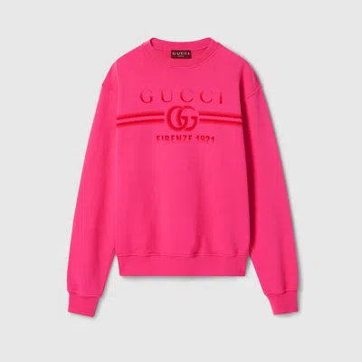 Gucci Cotton Jersey Sweatshirt In Pink