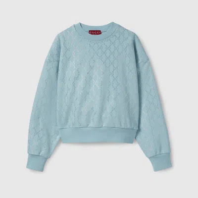 Gucci Cotton Jersey Sweatshirt With Crystals