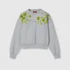 Gucci Cotton Jersey Sweatshirt With Print In Gray