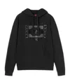 Gucci Men Black Sweatshirt With Hood With Drawstring And Front Logo In Cotton Man In Black