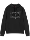Gucci Men Black Sweatshirt With Hood With Drawstring And Front Logo In Cotton Man In Black