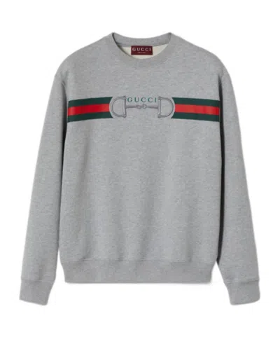 GUCCI GUCCI LOGO PRINTED JERSEY SWEATSHIRT