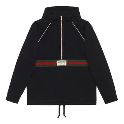 Gucci Cotton Jersey Sweatshirt With Web 'black'