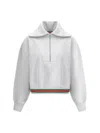 Gucci Cotton Jersey Sweatshirt With Web Ribbon