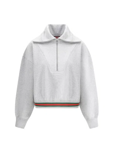 Gucci Cotton Jersey Sweatshirt With Web Ribbon