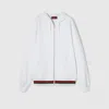 Gucci Oversize Hooded Knitwear Web Trim In White