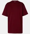 Gucci Logo-embroidered Crew-neck T-shirt In Red
