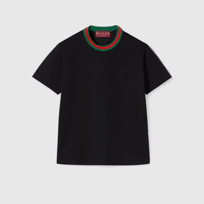 Gucci Cotton Jersey T-shirt In Black