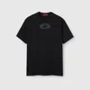 Gucci Mens Black Mc Brand-print Crew-neck Regular-fit Cotton-jersey T-shirt In Black