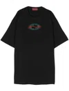 Gucci Mens Black Mc Brand-print Crew-neck Regular-fit Cotton-jersey T-shirt In Black